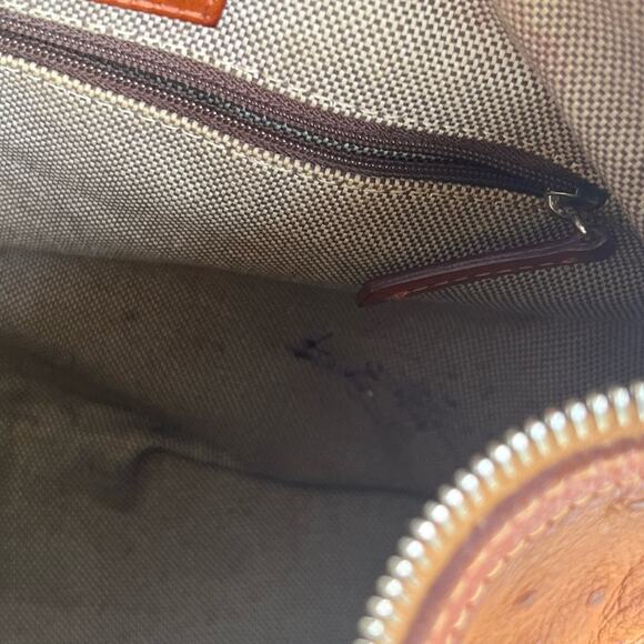 Vintage Dooney & Bourke Ostrich Hobo Bag Purse - Picture 13 of 16